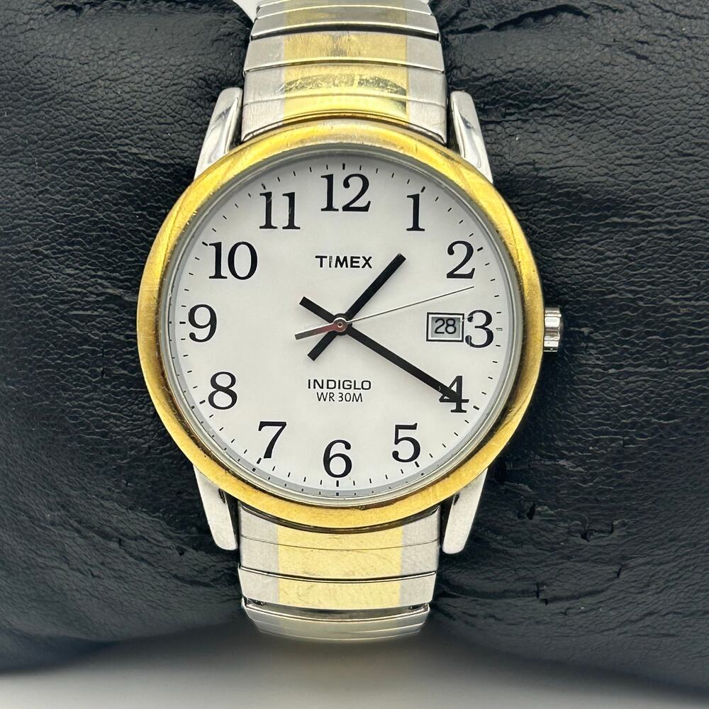 Timex Two-tone Easy Reader Men’s Watch Working New Battery